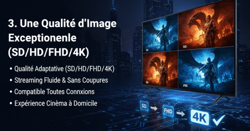 3. Une Qualité d’Image Exceptionnelle (SD/HD/FHD/4K)
