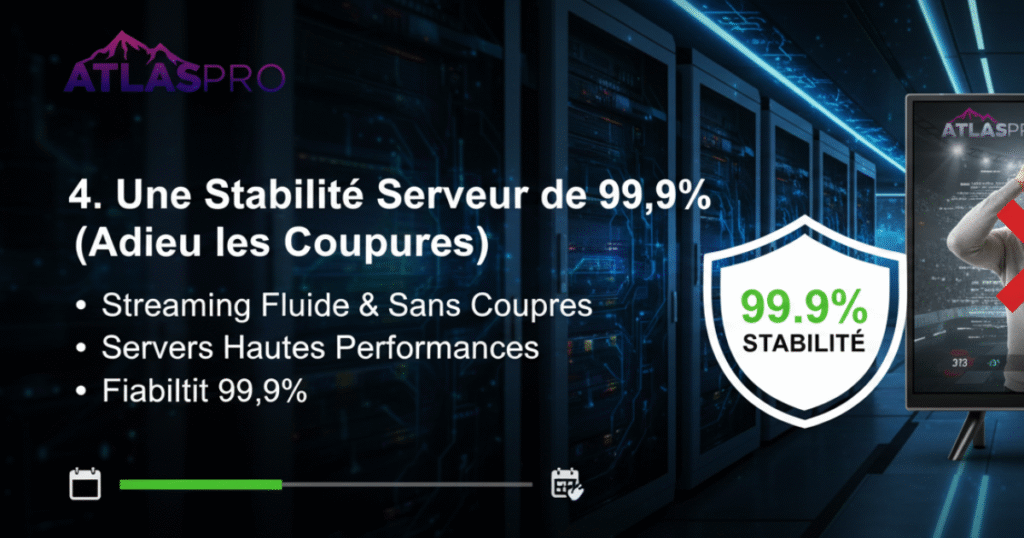 4. Une Stabilité Serveur de 99,9% (Adieu les Coupures)