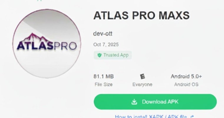 ATLAS PRO MAX sur Android TV – Application IPTV par Atlas Pro Ontv