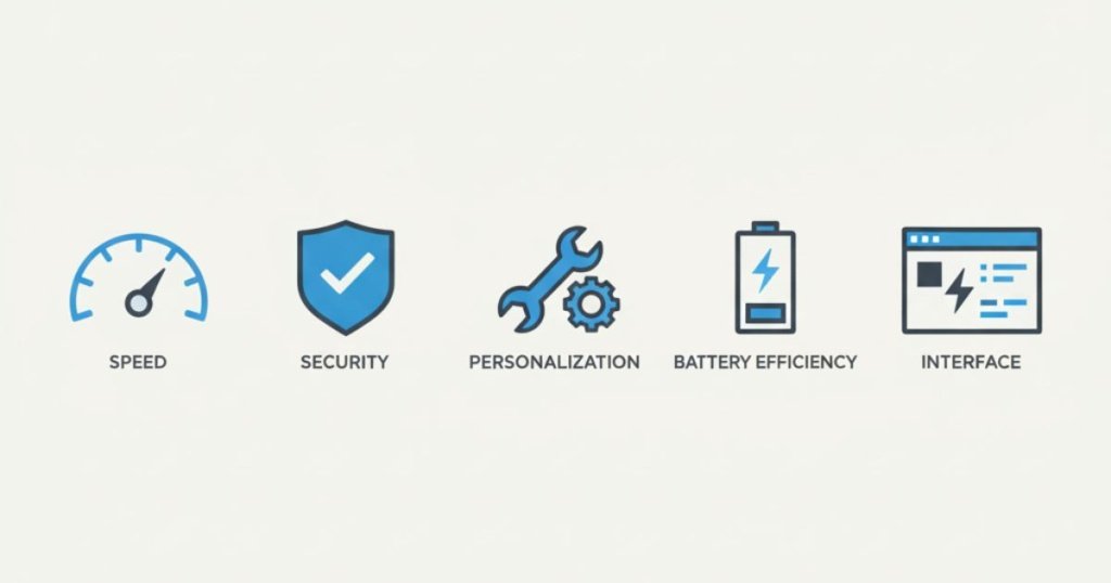 Fonctionnalités principales d’ATLAS PRO MAX : rapidité, sécurité, personnalisation et économie d’énergie