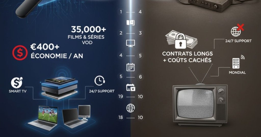 Différences Clés : Atlas Pro Ontv vs TV Câble